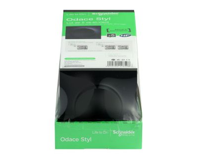 Interrupteurs va-et-vient Odace Styl complet anthracite par 5 - SCHNEIDER ELECTRIC