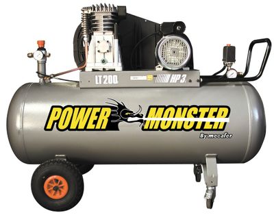 Compresseur à air 200 L 3 HP 10 bar Power Monster - MECAFER