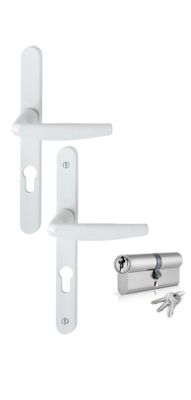 Kit poignée PVC blanc pour porte-fenêtre CLOSY