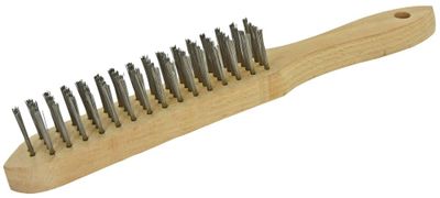 Brosse de décapage en inox avec un manche en bois - TIVOLY