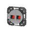 Prise haut-parleur encastrable double Aluminium - Dooxie LEGRAND