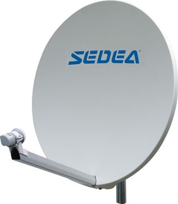 SEDEA Parabole Satellite 60 Cm Composite + LNB 1 TV - Spéciale Bord De Mer Et Climats Sévères