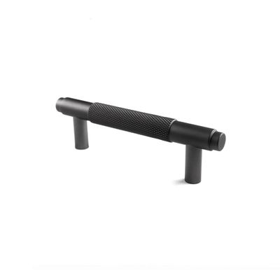 Poignée de meuble cylindrique aluminium noir mat entraxe 96 mm REI