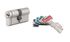 Cylindre de serrure double entrée débrayable 30 x 30 mm Transit 2 très haute sécurité nickelé 5 clés THIRARD