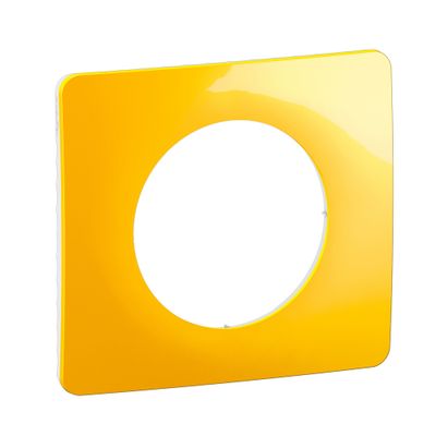 Plaque de finition 1 poste Jaune safran - Céliane LEGRAND