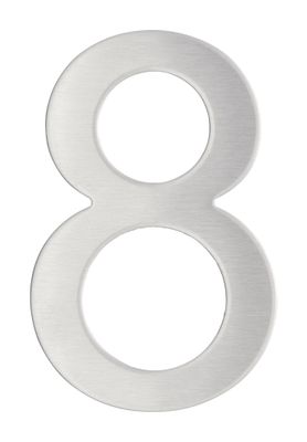 Chiffre 8 adhésif hauteur 76 mm inox THIRARD