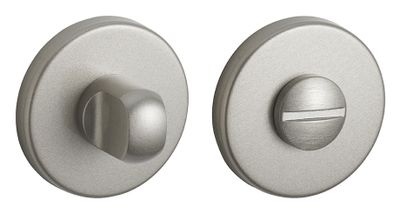 Rosaces de porte rondes à condamnation nickelé satiné diamètre 50 mm FROSIO