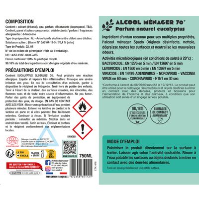 Gel alcool ménager 750 ml GLOSS