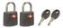 Cadenas à clés largeur 23 mm en métal s'entrouvrant par 2 MASTER LOCK