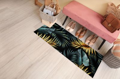 Tapis BOSTON "FEUILLE GOLD" - 50x120cm - Ep.5mm ID HOME