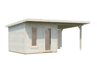 Studio de jardin en bois avec pergola Grace - 23,7 m² hors-tout - Livraison à domicile incluse - PALMAKO