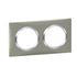 Plaque 2 postes inox brossé Dooxie - LEGRAND