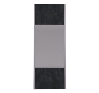 Porte de placard Miroir et Ardoise Profil gris H 248,5 x L 92,2 cm YNGENIO