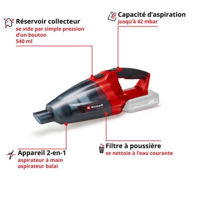 Aspirateur à main TE-VC18li solo EINHELL