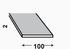 Profilé plat PVC blanc 100 x 2 mm 2,60 m CQFD