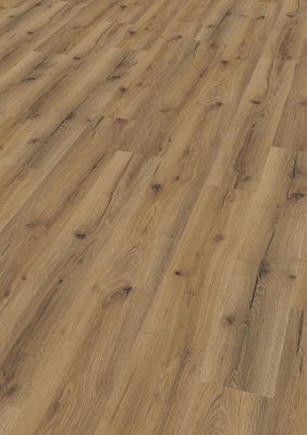 Sol vinyle effet bois Mustang SPC ép  5,2 mm 18 x 122 cm compatible pièce humide paquet de 2,196 m² HKS