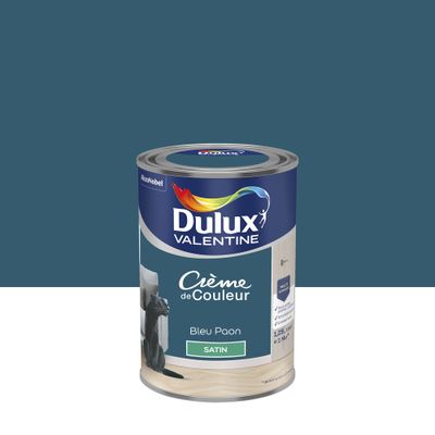 Peinture Crème de Couleur Bleu Paon satin 1,25 L - DULUX VALENTINE