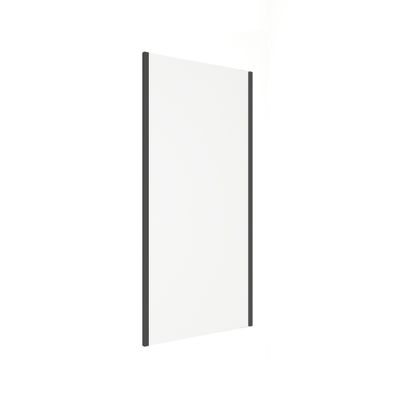 Paroi de douche latérale fixe 80x195 cm profilé noir verre transparent 6 mm Serenity - OCEA