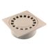 Siphon de cour 200x200mm sortie intégrée Ø63/80/100 sable - FITT