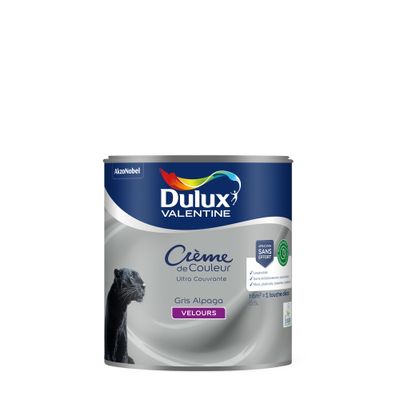 Peinture crème de couleur Gris Alpaga velours 0,5L - DULUX VALENTINE