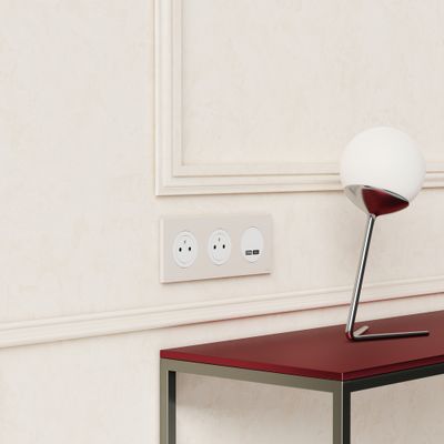 Plaque de finition 3 postes Odace 2025 beige sable - SCHNEIDER ELECTRIC