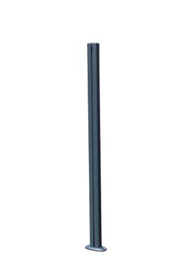 Poteau barrière de piscine en aluminium gris - HOMALU