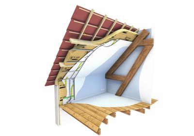Rouleau de laine de verre pour combles aménagés - Épaisseur 240 mm - 2.60 x 1.20 m ISOVER
