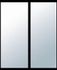 Verrière Louvre Profil Noir Sablé Vitrage Verre Clair L. 865 mm x H. 1125mm YKARIO