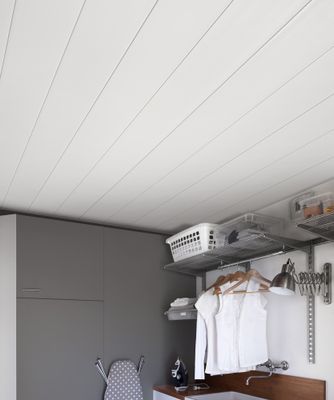 Lame Lambris PVC LINE 3000 blanc - 8 x 375 x 2600 mm - GROSFILLEX