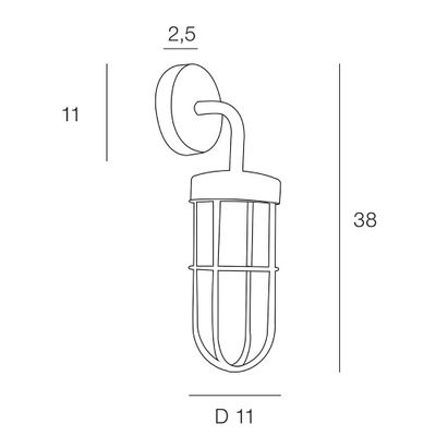 Applique extérieur E27 Comporta vert sauge IP44 25W - COREP