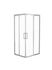 Accès d'angle avec portes de douche Barbades transparente avec profilés alu chromé 80 x 80 x 190 cm
