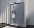 Porte de douche coulissante 140x200 cm profilé noir verre fumé 8 mm Signature - OCEA