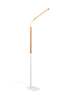 Lampadaire LED Norris blanc et bois 1400 lumens blanc chaud - TRIO