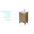 Meuble de salle de bains Timber 2 portes 50 x 81 x 40 cm MDF chêne vasque blanche - AURLANE