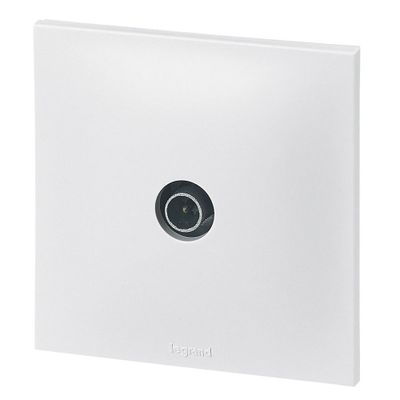 Prise TV mâle encastrable complète Blanc - Neptune LEGRAND