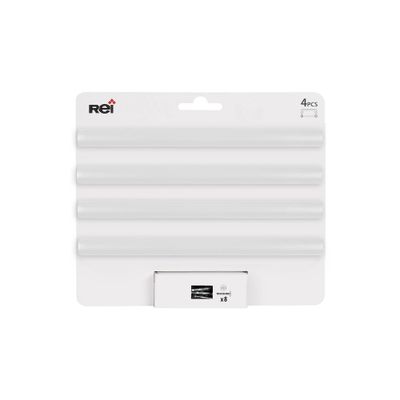 Poignée de meuble cylindrique inox blanc mat entraxe 128 mm par 4 REI
