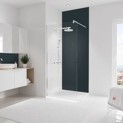 Panneau mural de douche 90x255 cm anthracite DécoDesign Couleur - SCHULTE