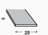 Profilé plat PVC blanc 25 x 5 mm 1 m CQFD