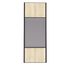 Porte de placard Miroir et Acacia Crème Profil noir H 248,5 x L 62,2 cm YNGENIO