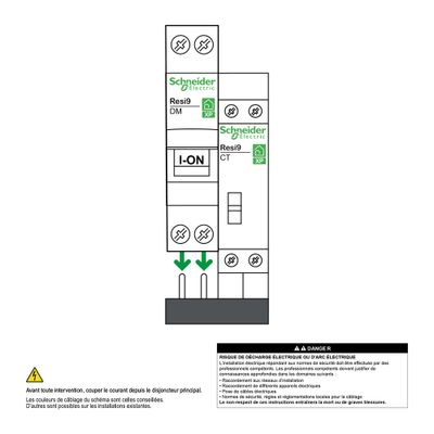 Contacteur jour nuit 20A 2NO peignable - Resi9 XP SCHNEIDER ELECTRIC