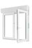 Fenêtre PVC 2 vantaux hauteur 95 x largeur 100cm avec volet roulant intégré