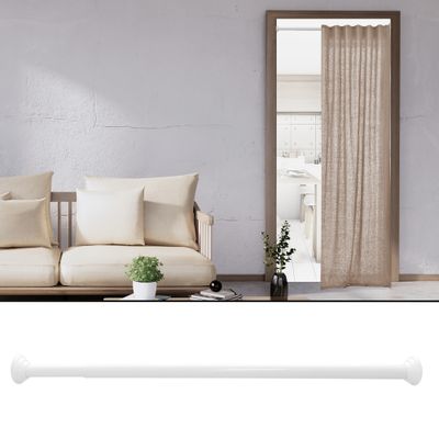 Barre entre murs extensible en métal de 1.20 à 2.10 m diam 18 à 20 mm Finition Blanc - MOBOIS