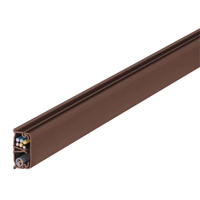 Moulure marron 12 x 20 mm avec séparation longueur 2,10 m TEHALIT