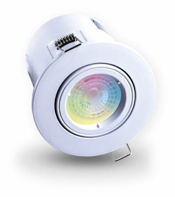 Spot LED encastrable connecté WiFi BBC GU10 orientable multicolore + blanc Blanc - Birdy ARLUX