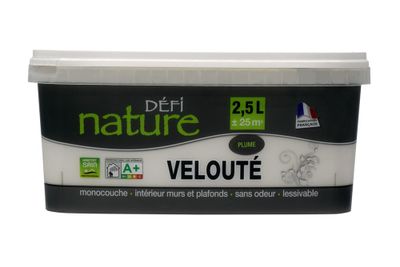Peinture naturelle murale Plume velours 2,5 L - DEFI NATURE