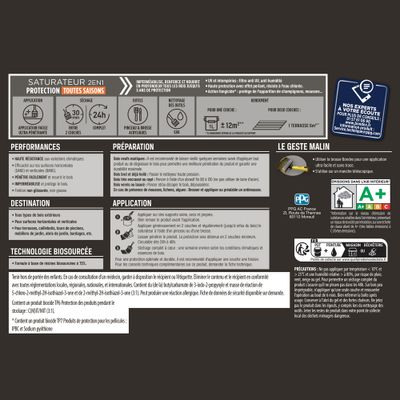 Saturateur 2 en 1 protection 5 ans ebene mat 6L BONDEX