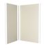 Panneaux muraux de douche aluminium ivoire 90 + 120 x 210 cm par 2 avec profilés de finition et angle chromé AURLANE