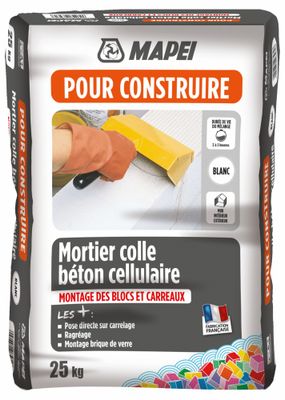 Mortier colle béton cellulaire 25 kg MAPEI