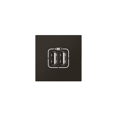 Double chargeur USB type A 2,4 A finition noire mat Mosaic LEGRAND