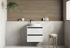 Caisson de salle de bains Thana 2 tiroirs L60 x H55 x P45 cm panneau de particules blanc